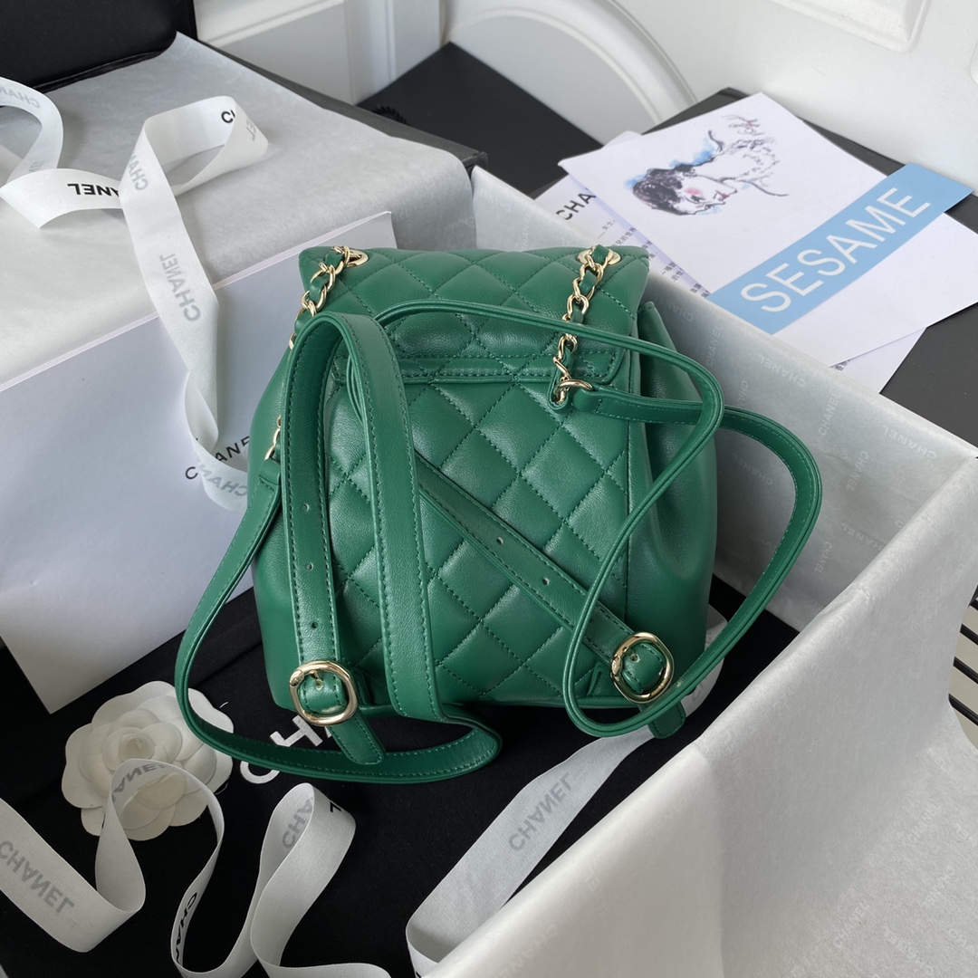 Lambskin Mini Backpack AS2908 Green